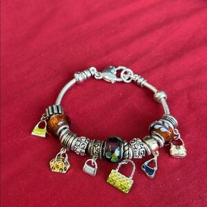 Gergana Couture Purse Charm Bead Bracelet